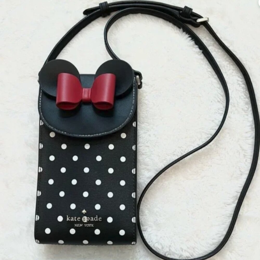 Kate Spade New York x Disney Minnie Mouse North South Flap Phone Crossbody Dot